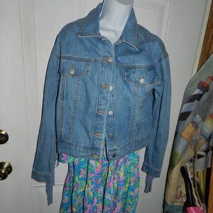 Le Lis Frayed Blue Denium Jean Jacket Womens S🆕📦🏃🏻💨🚚